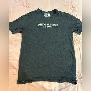 gray dutch bros size large t shirt